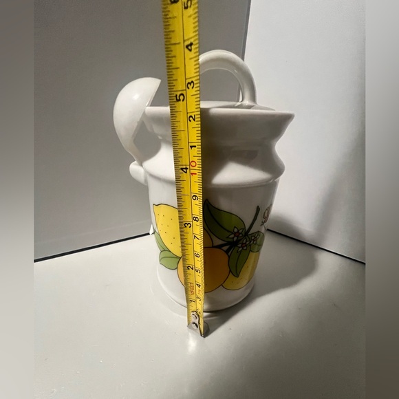 Vintage Retro Sugar Jar Kitsch Lemons Floral Bee 60s Ceramic Japan Lorrie Design - Picture 8 of 11